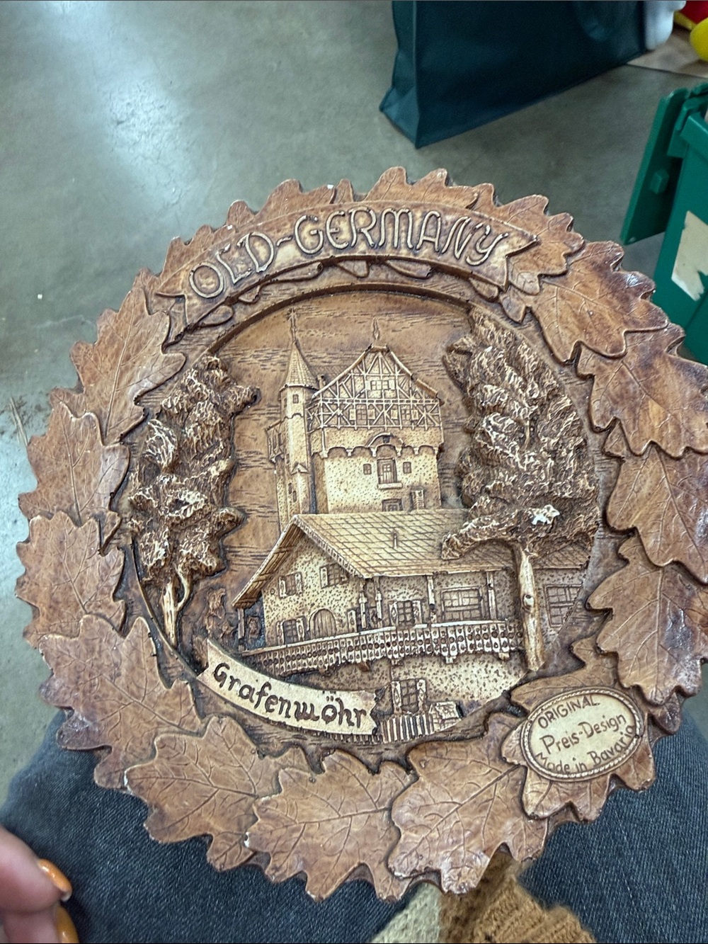 Hand-Carved wood Resin Plaque "Old Germany" - Grafenwöhr